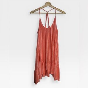 Exist Coral Pink Geometric Print Tunic Tank Blouse Small